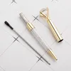 Hurtownie Duży Diamentowy Metalowy Ballpoint Luksusowy Duży Kryształ Diamentowy Ballpoint Metal Pen Kryształowy Pióro Biznes Gift Wedding Favor LX3792