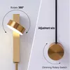 실내 벽 램프 회전 디밍 스위치 LED Sconce 빛 현대 인테리어 로프트 계단 통로 침대 옆가 조명 램프