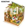 Robotime DIY Doll House Miller's Garden Children's Gift Adult Miniature Wooden Dollhouse Model Building Kits Toys LJ200909