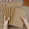 Hot Sale A5 Kraft Paper Cover Notebook Dot Matrix Grid Coil School Office Business Diary Notebook Kontorsmaterial