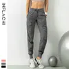 Lu Lu Pants DrawString Yoga Elastic midjejoggare Löst fit Betydbara Gymkläder Kvinnor Sportbyxor Kör Fitness Fick Casual Purture Tights