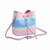 4 Kolory Moda Totes Tie Dye Torba Wiadra Kobiety Sznurek Torebki Torba Torba Kwiat Drukowanie Torby Na Ramię Crossbody Torebce 26cm