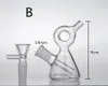 Piccoli bong d'acqua in vetro mini tubi per fumare drop down riciclatori rig olio dab beaker bowl downstem bubbler perc 14mm 03