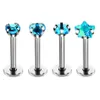 4pcs / mycket rostfritt stål läpp Labret piercing öra helix tragus brosk studs piercing monroe läppring piercing smycken