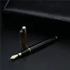 Stylo plume de haute qualité deux boîtes différentes emballage stylo à encre en métal capuchon doré bureau école écriture 201202