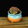 Fioriera color arcobaleno Fioriera Bonsai Ornamenti per desktop Vaso in ceramica Home Office Decor Forniture da giardino Vaso per piante grasse Vaso Y200709