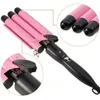 Profesjonalny Curling Żelazny Ceramiczne Potrójne Barrel Kurczowy Włosy Żelazka Fala Włosów Waver Styling Tools Styler Wand Wand