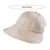 Hut einfarbig faltbar Damen Fischerhut mit kurzer Krempe hinten für Strand G220311