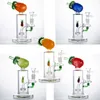 Einzigartige Ananas Bunte Früchte Form Glasbongs Wasserpfeifen Wasserpfeifen 14mm Female Joint Recycler Percs Rauchen mit Schüssel Dab Duschkopf Perc