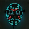 Venerdì 13 il capitolo finale LED Light Up Figure Mask Musica Active El Fluorescent Horror Mask Hockey Party Lights T2009072512106