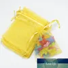 Free Shipping 100pcs/lot 7x9cm Multi Color Small Organza Bag Cute Charm Jewelry Packaging Bags Christmas Wedding Organza Pouches