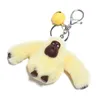 Keychains Explosive Soft Plush Monkey Gorilla Doll Keychain Pompom y Key Chain Couple Student Bag Pendant8801460