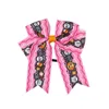 Halloween Bowknot Hairband bébé citrouille sorcière araignée cheveux cravate infantile bandes de caoutchouc élastiques filles chapeaux accessoires de cheveux 24 modèles BT5998