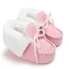 Nowe małe chłopcy dziewczęta śnieżne buty zimowe ciepłe noworodki First Walker Buty miękkie podeszwa przeciwpoślizgowe mokasyny mokasyny 0-18 miesiąca