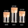 2021 new Small Test Tube With Cork Stopper 4mL 5mL 6mL Glass Spice Bottle DIY Craft Transparent Glass Bottle Drifting Bottle T9I001124