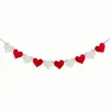 Garlandas do dia dos namorados Amor Burlap Bandeira Bandeira Decorações em forma de coração para decorações de festa de aniversário de casamento