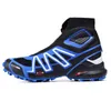 Salomon 패션 Snowcross CS 트레일 겨울 눈 스티 펠의 부츠 블랙 볼트 파란색 빨간색 양말 CHAUSSURES 남성 트레이너 겨울 눈 부츠 신발 BOTAS