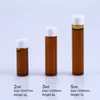 (100 unid/lote) 2ML 3ML 5ML botella de aceite esencial de vidrio ámbar muestra Vial de prueba líquido Original con tapón cóncavo