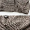 Pulls de cardigan tricotés pour hommes Nouvelle marque Automne Hiver Pulls pour hommes Casual FashionYouth Cardigan à double boutonnage Knitwears 201124