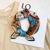 2022 мода 100% шелковый шарф сатинированные волосы для женщин платок напечатанные сумки шарфы женские квадратные головки бендана шеи шарфы женские Y220228