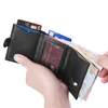 Nxy portefeuille Bison Denim hommes en cuir véritable court mince avec poche à monnaie à trois volets Rfid blocage porte-carte W4530 0214