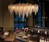 2020 luminaires de luxe en aluminium gland grands lustres LED or/argent pour salle à manger lumière décorative