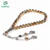 LOSHEREN New Arrival Gold Hematite Stone 33 Prayer beads Islamic Muslim Tasbih Rosary Misbaha bead for Famliy Friend Bracelets Y20220z