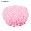 Shower Cap Bath Hat Peva Waterproof Double Layer Women Supplies Bathroom Accessories Shower Hair Cover H jllimA