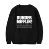 Office TV Show Dunder Mifflin Men Kvinnor Långärmad Pullover Höst Vinter Sweatshirts Bekväm Bomull Hoodie Sweatshirt x1022