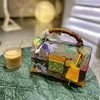 High Quality Shoulder Bags Flower Bamboo Trunk Fashion Designers Women Handbags Square Handle Crossbody Bag