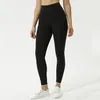 Leggings pantalons de yoga pour femmes filles nude sentiment poncé stretch fitness exercice taille haute cheville noir