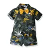 Kinderen Hawaiian Set Jongens Casual Button Down Korte Mouw Print Shorts Outfit Zomer 1-5Y Kinderen Beach Kleding Hawaii Shirt Suit Y220310