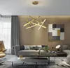 Moderne LED kroonluchter verlichting voor woonkamer slaapkamer keuken hanger kroonluchters Noords ontwerp glans binnenliggende lichte lichte lichten