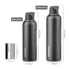 Nouvelle bouteille d'eau en acier inoxydable de 27 oz 34 oz avec des flacons à vide de paille isolé voyage portable thermique pour grimper 1000 ml thermos LJ201218
