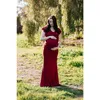 긴 꼬리 출산 드레스 사진 촬영 출산 사진 소품 임신 한 여성 의류에 대한 Maxi 드레스 임신 드레스 LJ201120