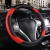 Motocovers Car Antislip Leather Steering Wheel Universal Car Steering Wheel Protective Cover Fashion Style 38cm 02 J220808