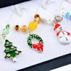 Hoomall 6PCs Box Mixed Wine Charms Christmas Decorations For Home Table Wedding Champagne Tree Snowman Pendant New Year Party277h
