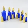 Odnawialny Mini Perfumy Butelki Aluminium rozpylające Atomizer Przenośny Travel Cosmetic Blue Green Container 20 sztuk