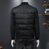2022 new men's top thick coat white duck down jacket casual letter printing autumn and winter trend warm stand collar clothes