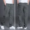 Été Automne Mode Hommes Pantalons Casual Coton Long Pantalon Droit Joggers Homme Plus Taille 5XL 6XL Pantalon plat pour hommes Vêtements 201109