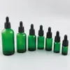 10 x 5 ml 10 ml 30 ml 50 ml grön glaspipettdropparflaska 1oz eterisk olja med serum E-vätska