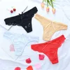 Spitze, durchsichtiger Tanga, G-String-Höschen, nahtloser, unsichtbarer Damen-Slip, T-Rücken, sexy Unterwäsche, Dessous in Sand, Schwarz, Rot, Blau, Weiß