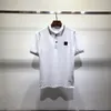 Camisa polo masculina moda clássica t manga curta conforto algodão verão materiais de nível superior peito carta bordado camisas {categoria}
