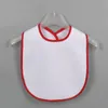 Sublimation Blank Baby Bib DIY Heat Transfer Toddler Burp Cloths Polyester White Baby Feeder Bibs1888915