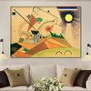 Modern Abstract Art Wassily Kandinsky Oil Paintings Canvas Sketch for Moving Silence Hand Painted for Office Wall Decor