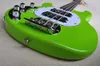 Factory Custom linkshandige 4-snarige fluorescerende groene elektrische basgitaar met palissander toetswitte slagplaatAanbieding aanpassen2655204