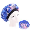 Vrouwen meisje satijn bloem print ronde motorkap nacht slaap hoed haarverzorging hoofd wrap chemotherapie cap fashion accessoires