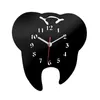 Abstract Tooth Quartz Fashion Watch 3d Real Wall Mirror Sticker Diy Living Room Decoration Bedroom Clock Y200407