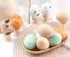 Easter Eggs Party Favor Children DIY Handmade Painted Graffiti Wooden Simulation Egg Easter Decorations SN4343