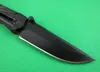 1Pcs Top quality Survival folding knife 5Cr15Mov Black titanium Coated Drop point blade knifes EDC pocket folder knives